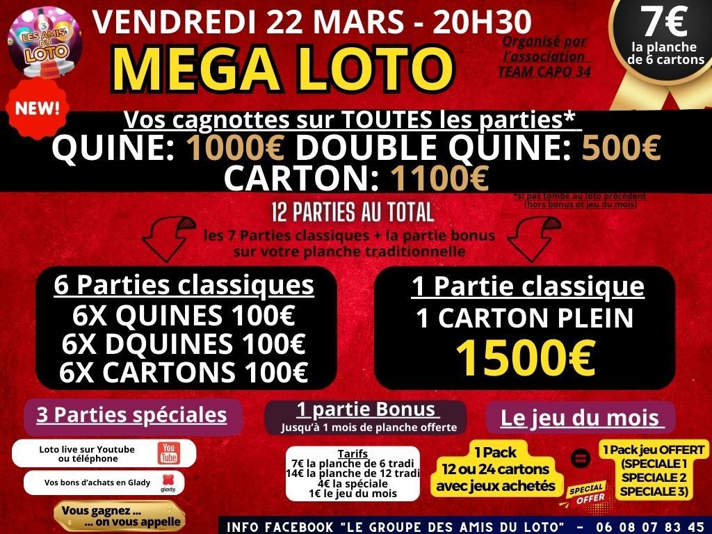 Les Amis du Loto Dates des lotos live